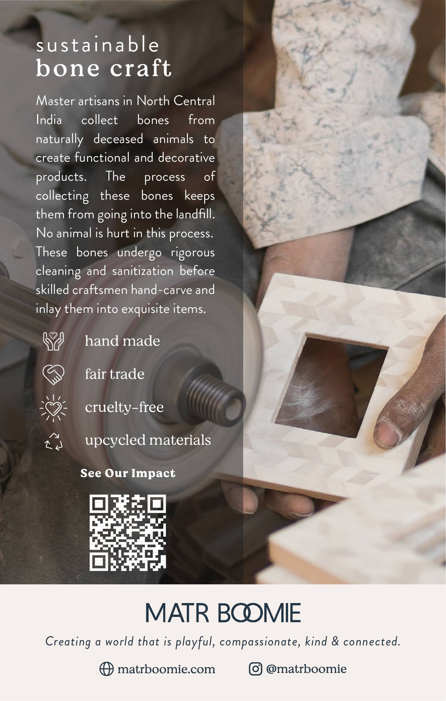 Artemis 5x7 Picture Frame - Handcrafted Bone