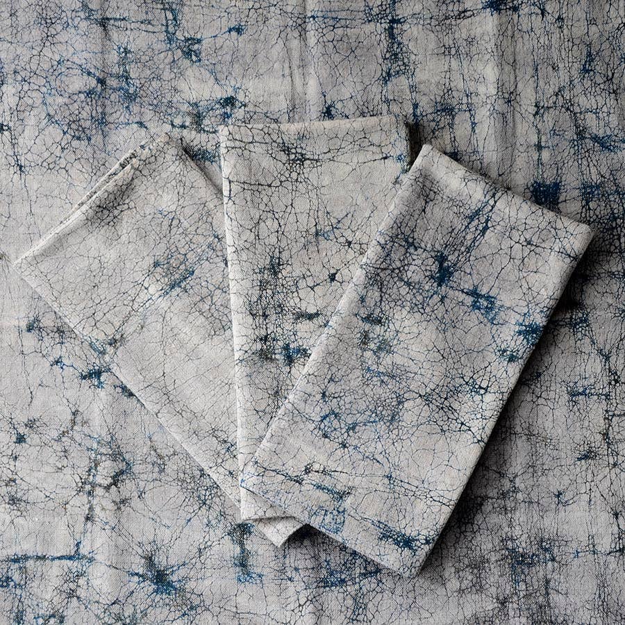 Almost Solid White Organic Cloth Napkins (Set of 4) -Morning