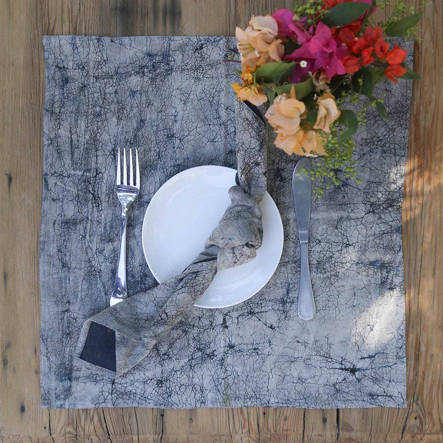 Almost Solid White Organic Cloth Napkins (Set of 4) -Morning