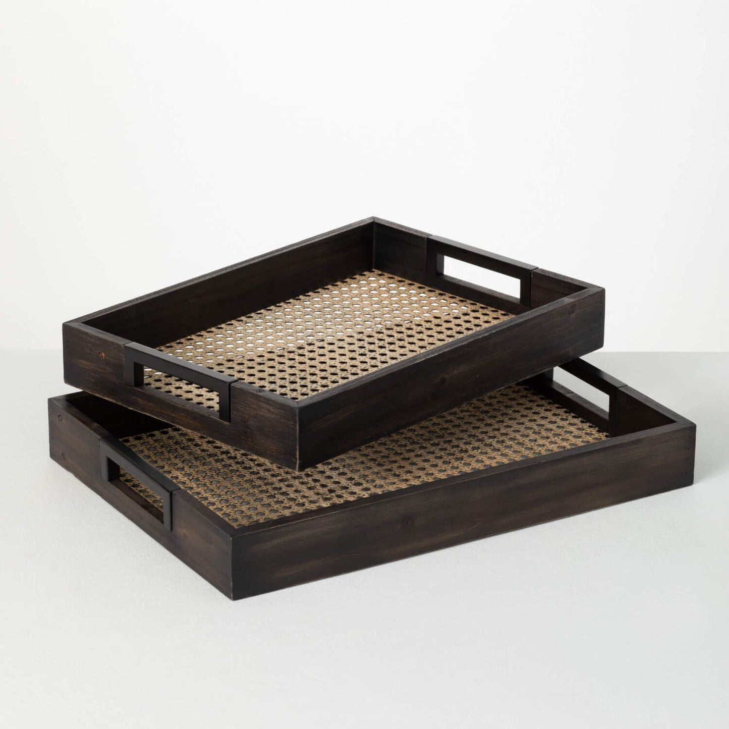 Serving Tray with Cane Webbing