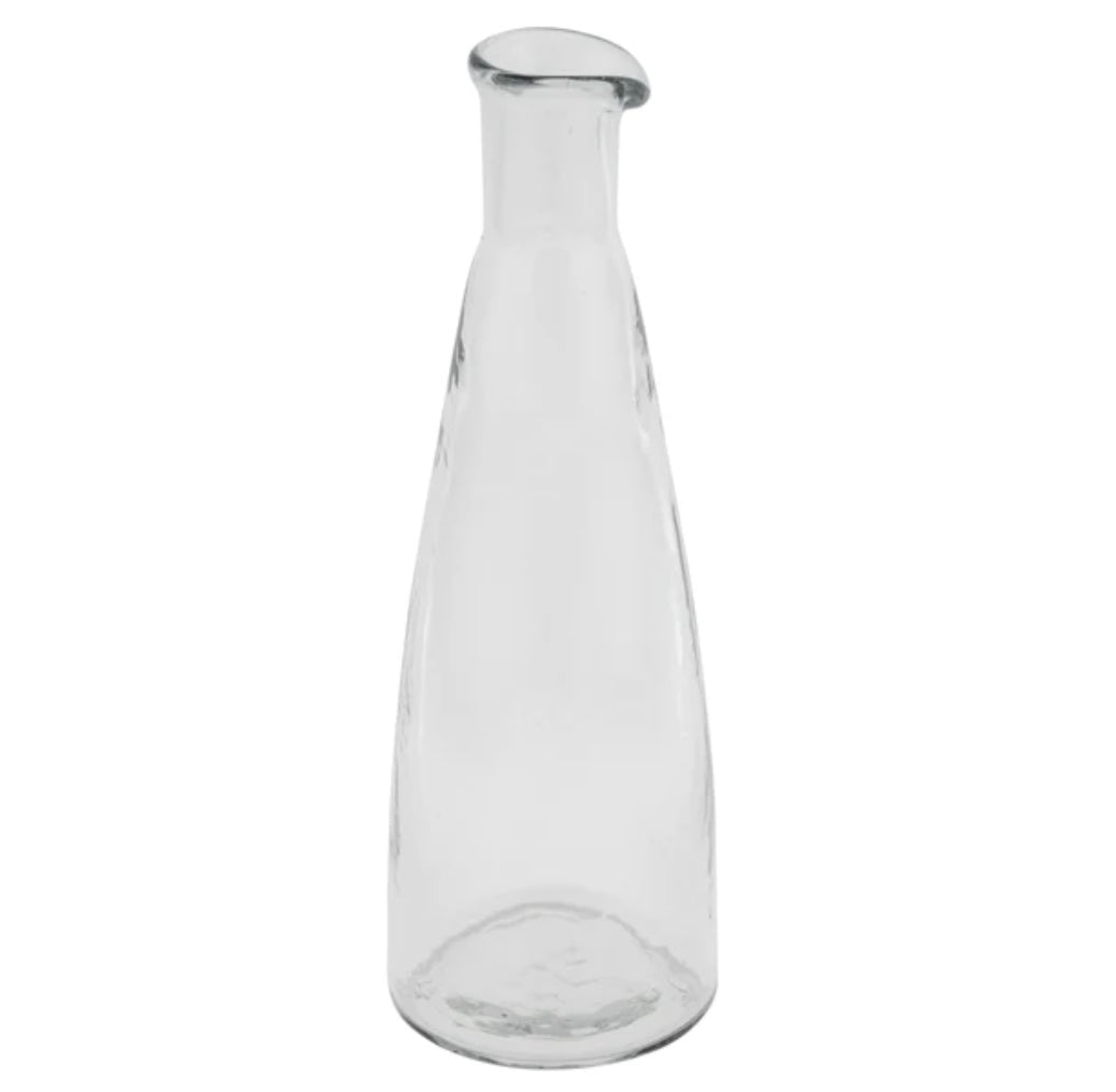 Hammered Glass Drinking Carafe