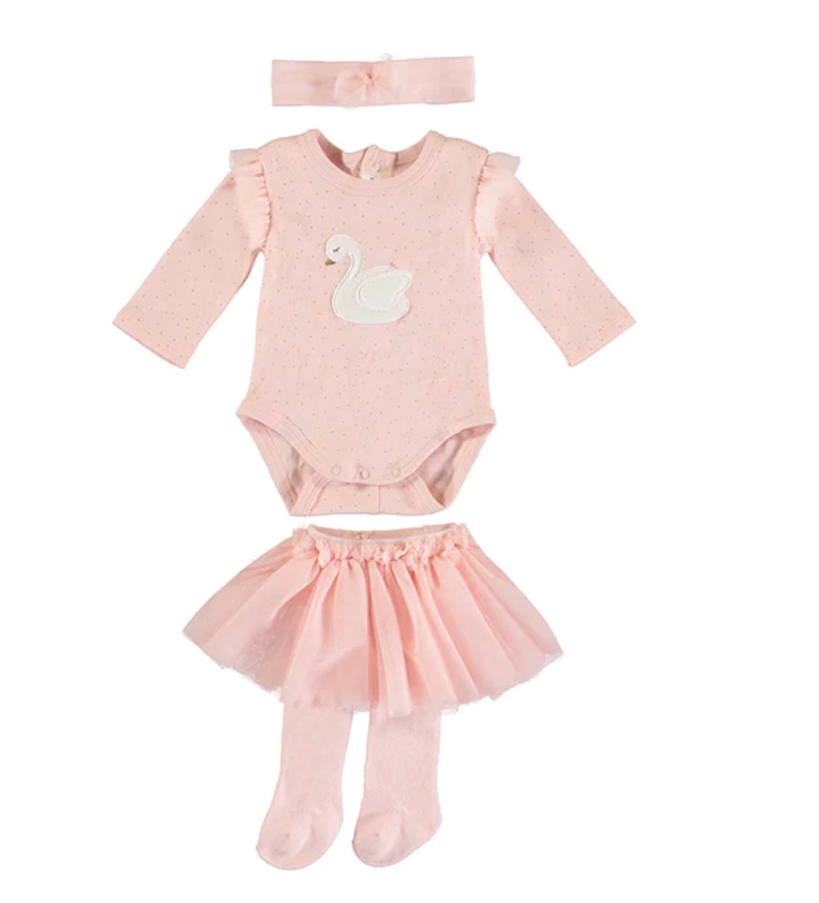Pink Bodysuit with Tutu and Headband