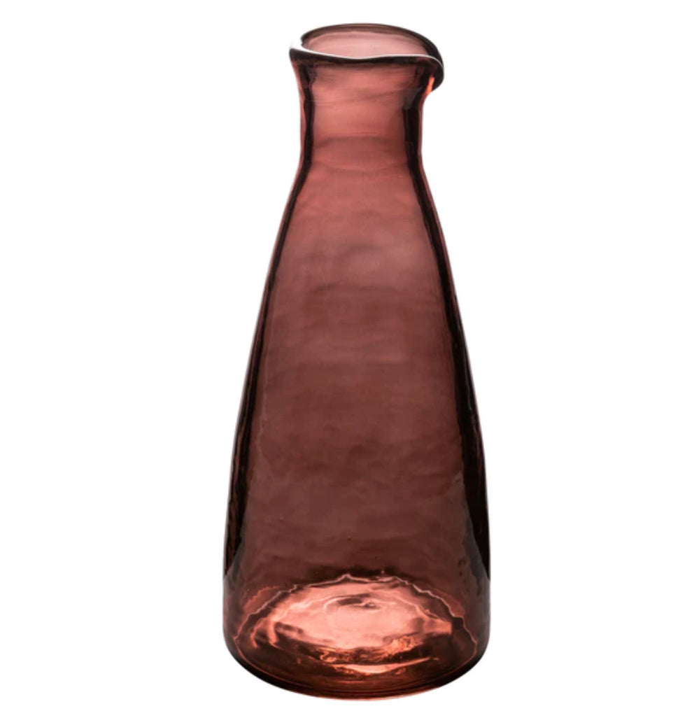 Hammered Glass Drinking Carafe