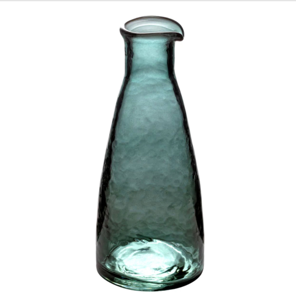 Hammered Glass Drinking Carafe