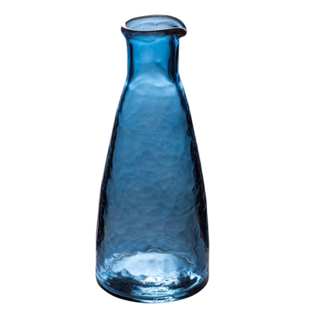 Hammered Glass Drinking Carafe