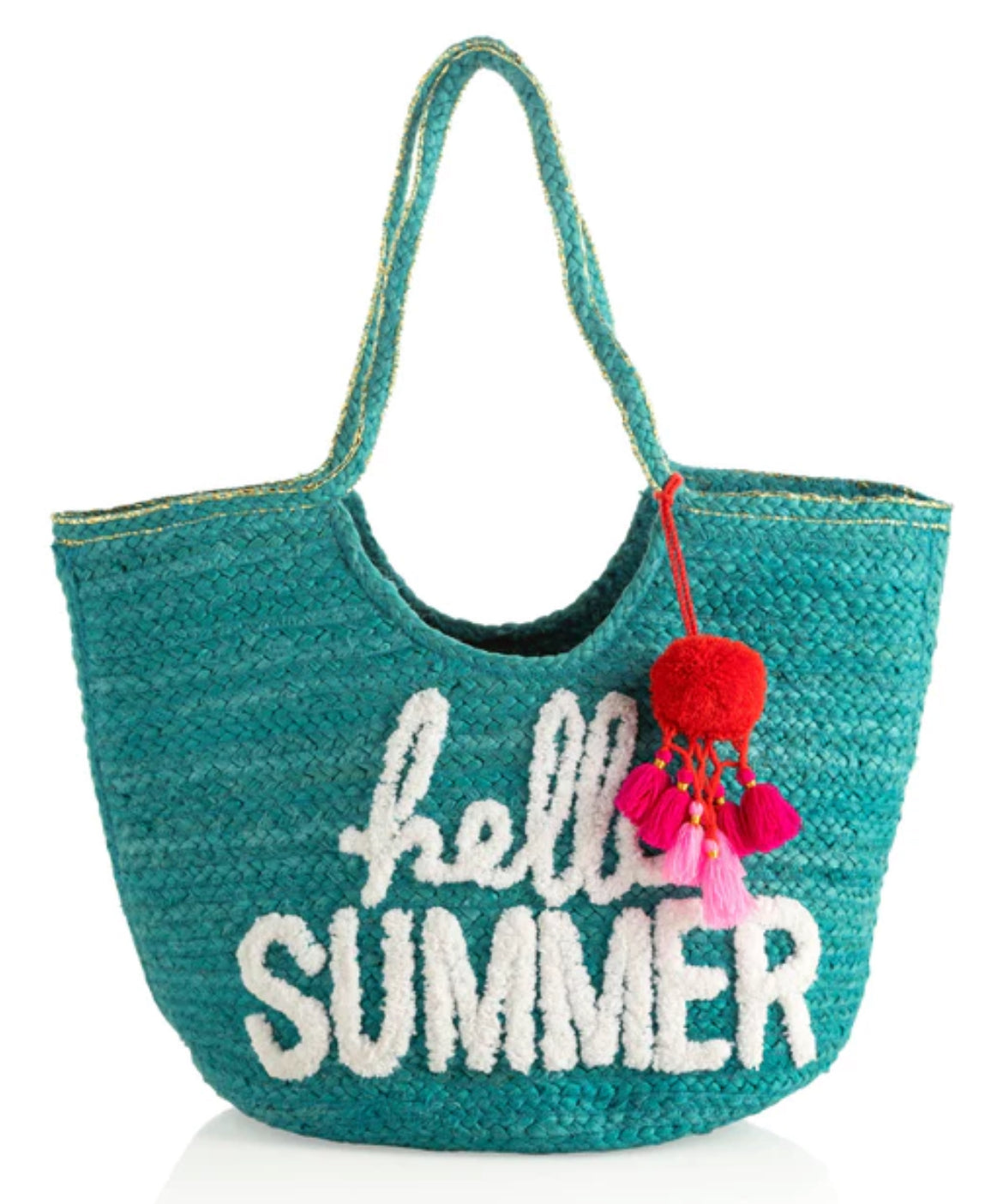 Hello Summer Turquoise Tote