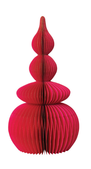 Paper Folding Honeycomb Tree with Gold Glitter Edge