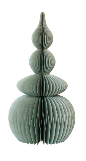 Paper Folding Honeycomb Tree with Gold Glitter Edge