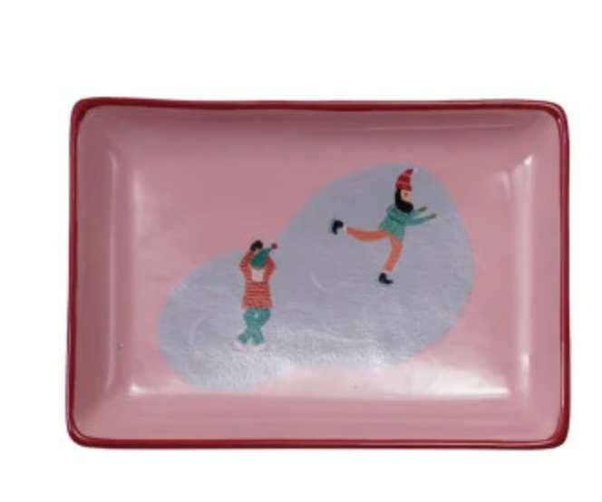 North Pole Pattern Stoneware Dish