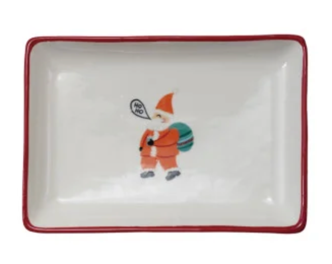 North Pole Pattern Stoneware Dish