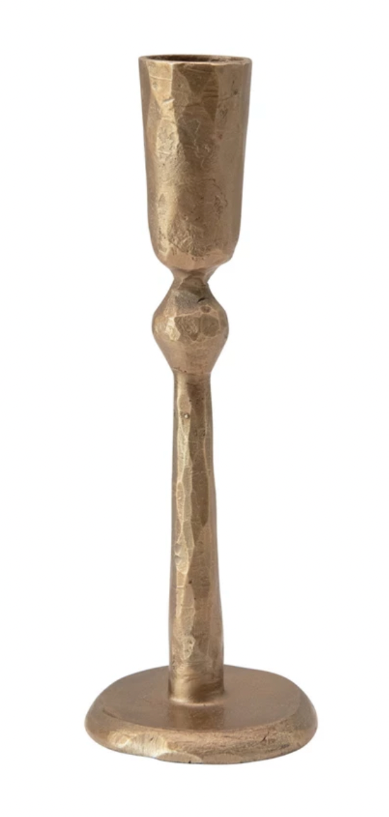 Hand-Forged Brass Taper Holder