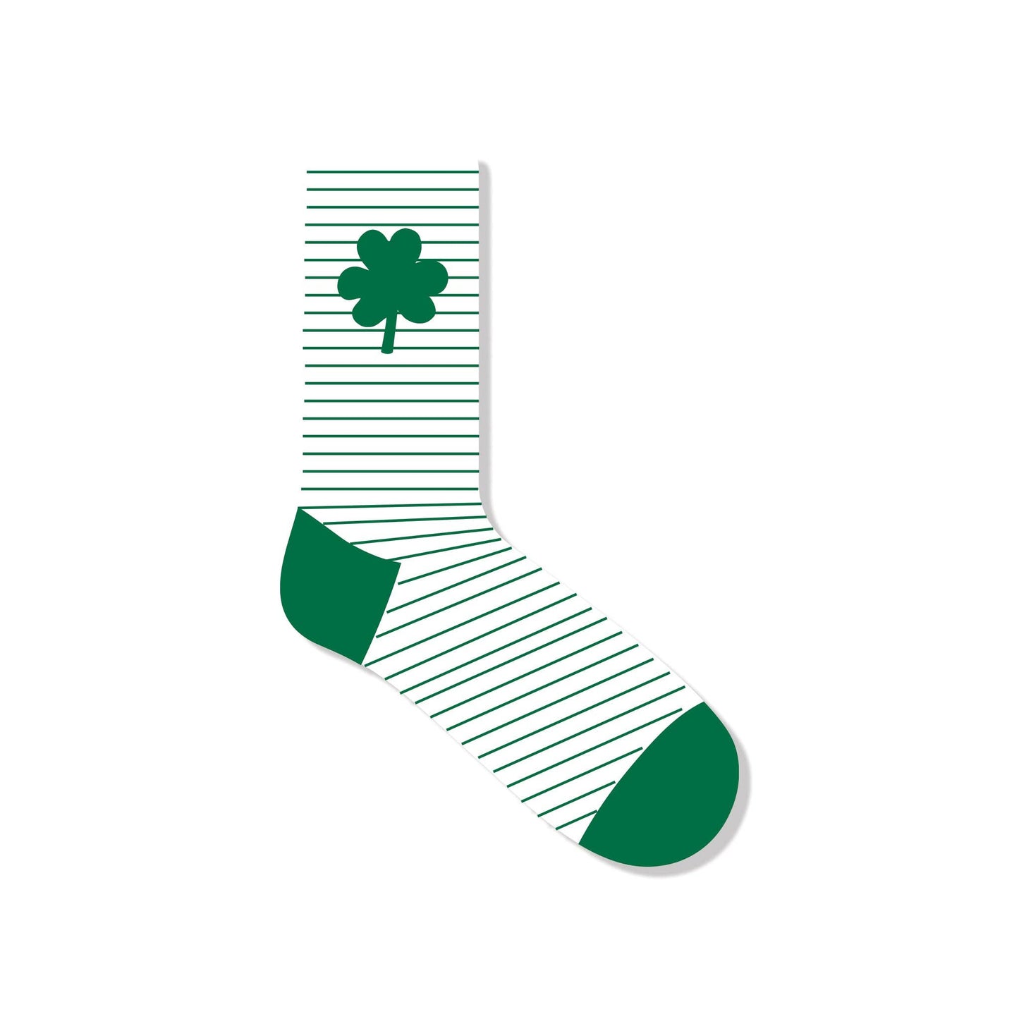 Striped Shamrock Socks: Adult Medium