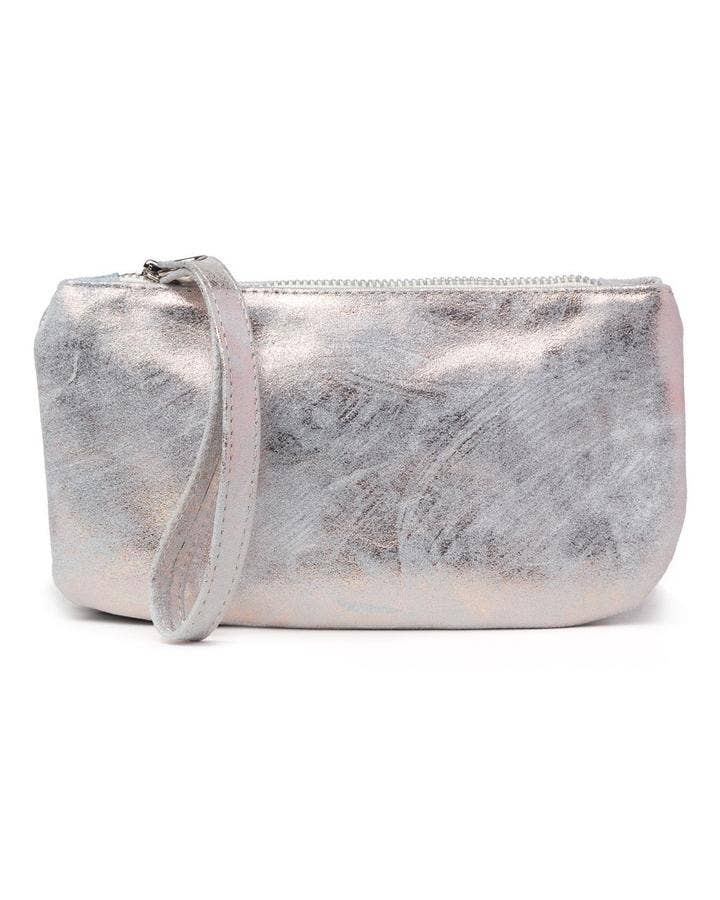 Ellie Wristlet - Rose Gold White