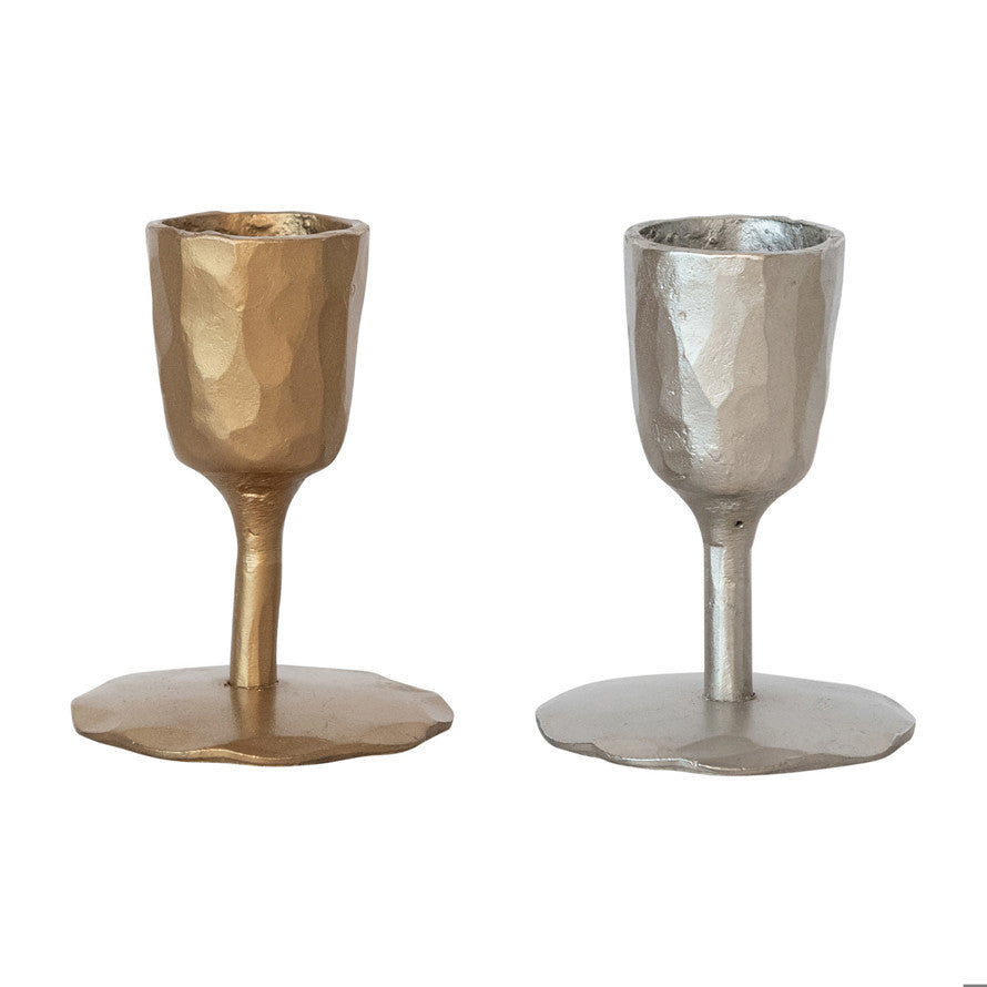 Hand-Forged Cast Iron Taper Candle Holder