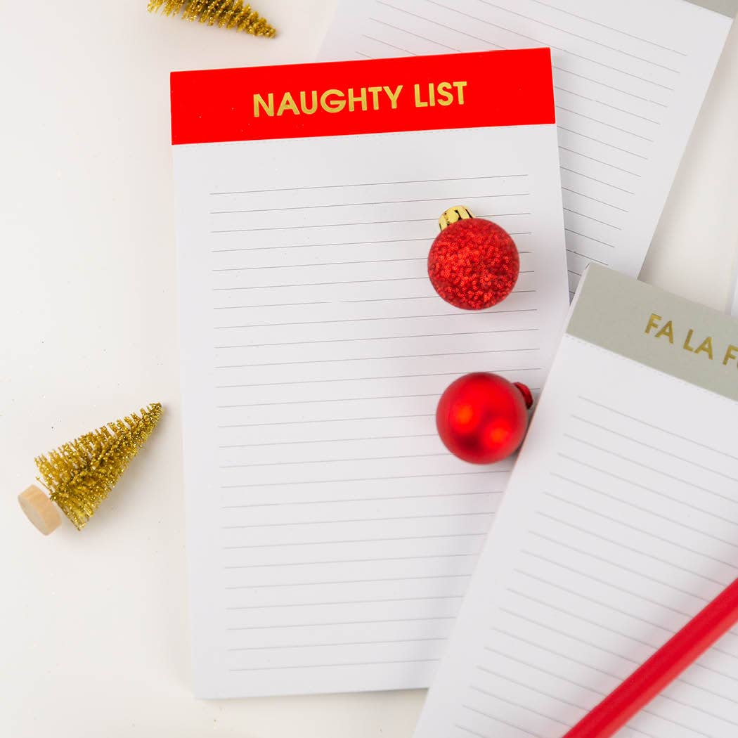 Naughty List - Holiday Lined Notepad