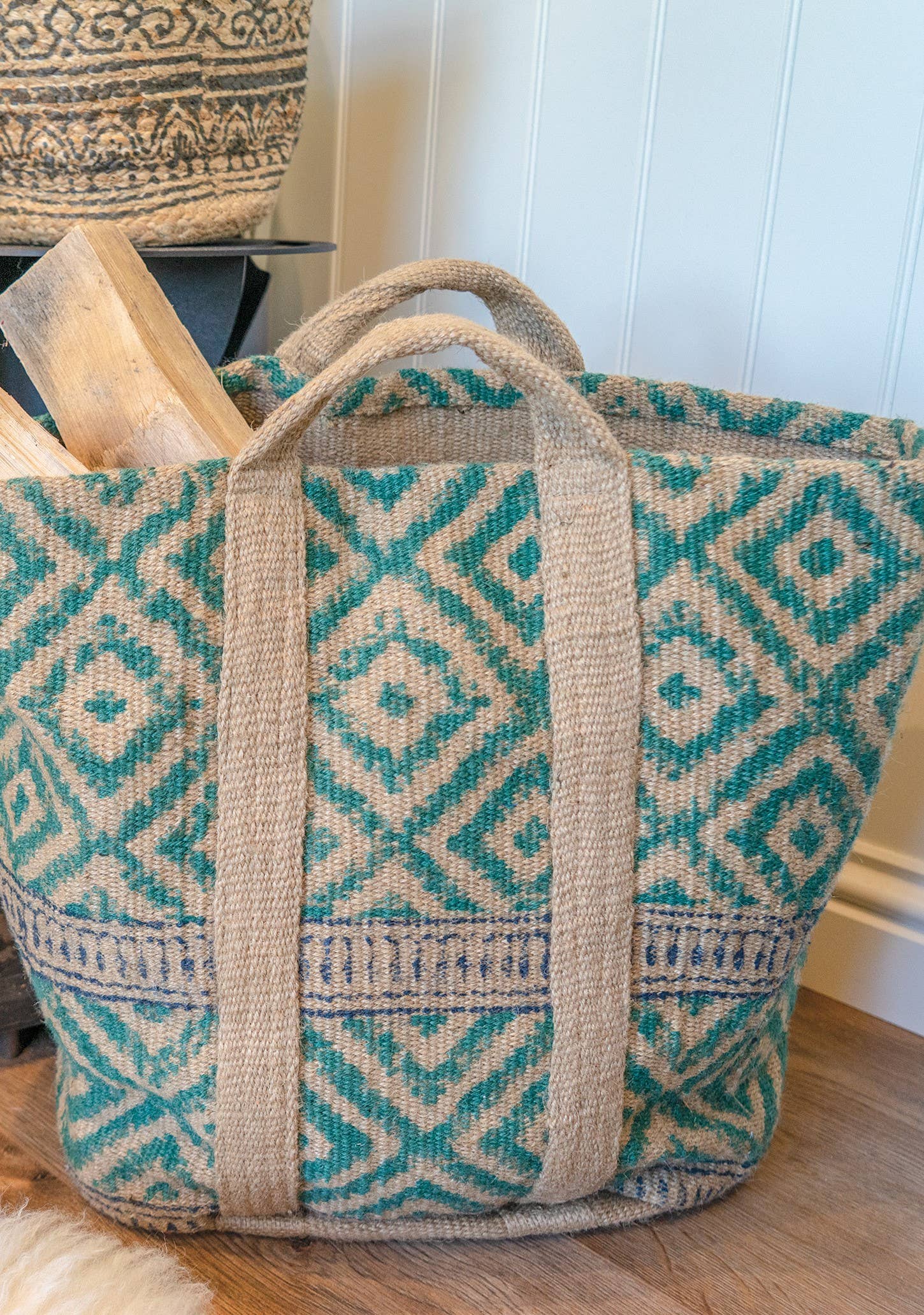 Jute Diamond Bag / Basket