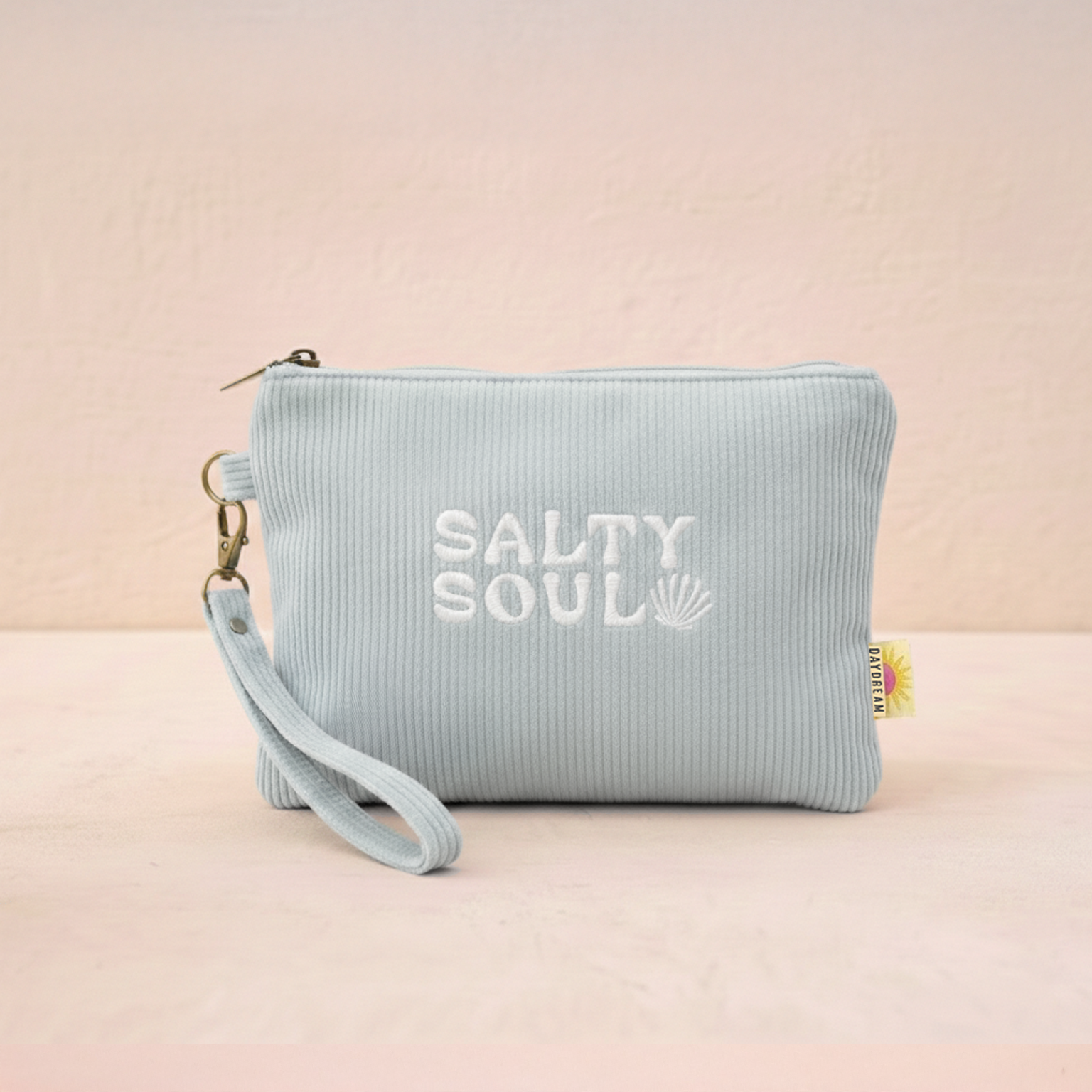Salty Soul Corduroy Zip Pouch 7x5”