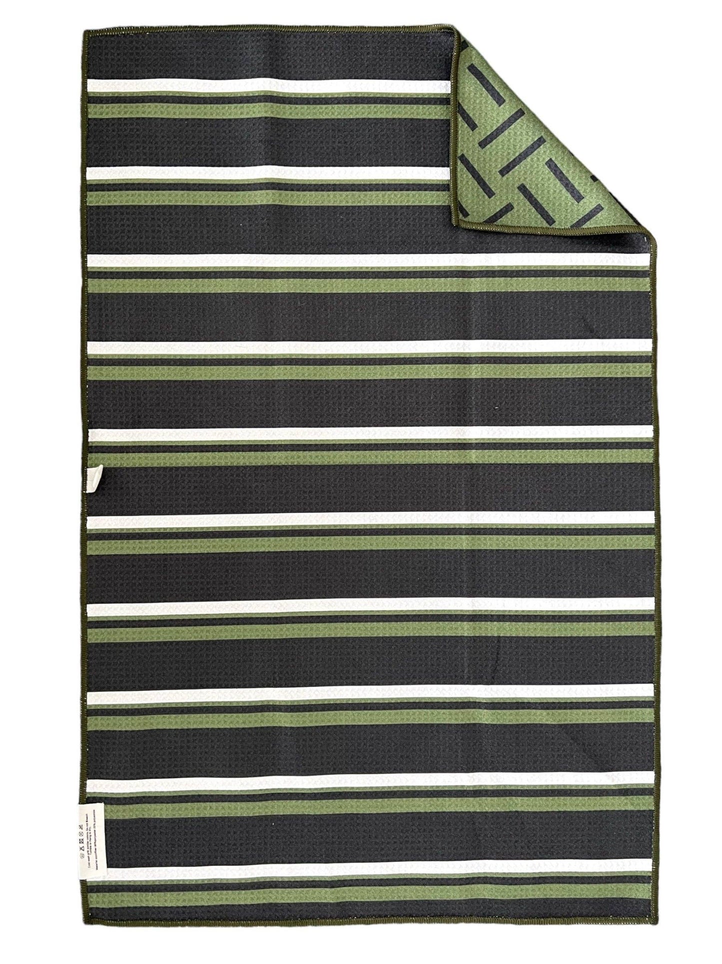 Al: Reversible: Hand Towel / Green/Black