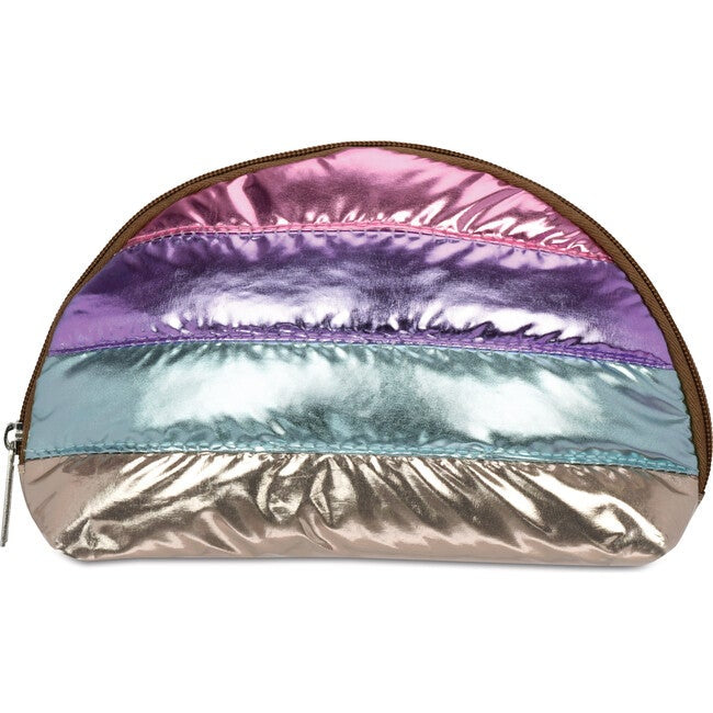 Icy Color Block Puffer Cosmetic Bag