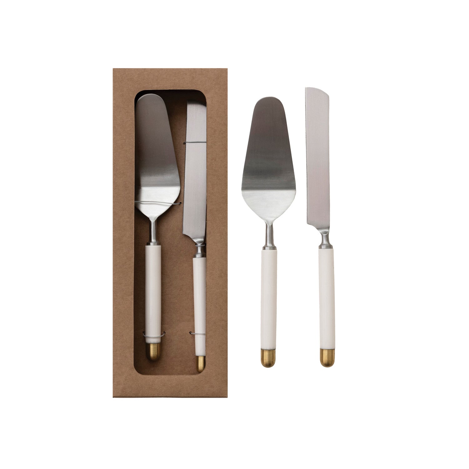 Stainless Steel Cake Servers, Set of 2