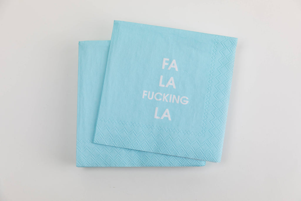 Fa La Fucking La - Funny Holiday Cocktail Napkins