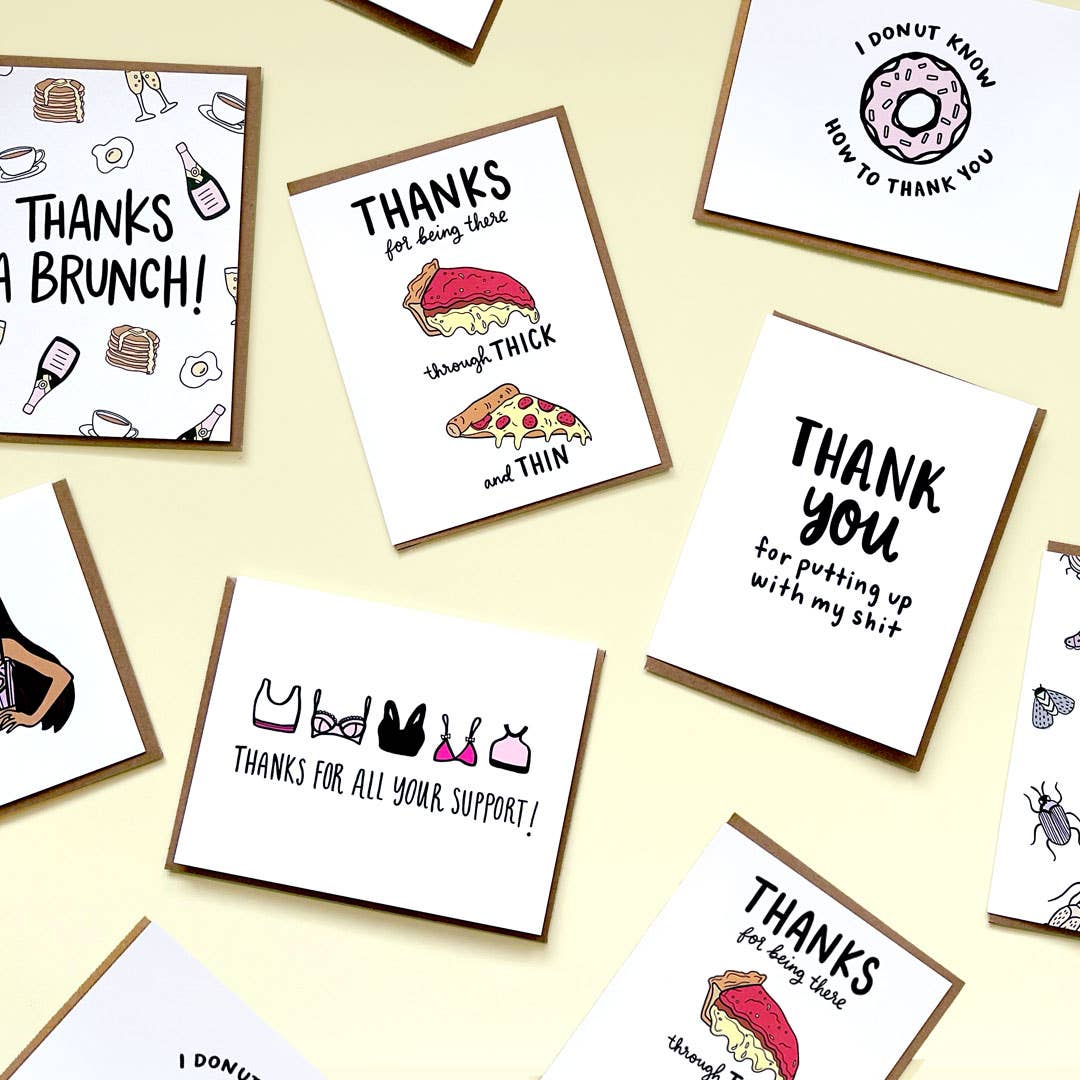Through Thick & Thin Pizza Card