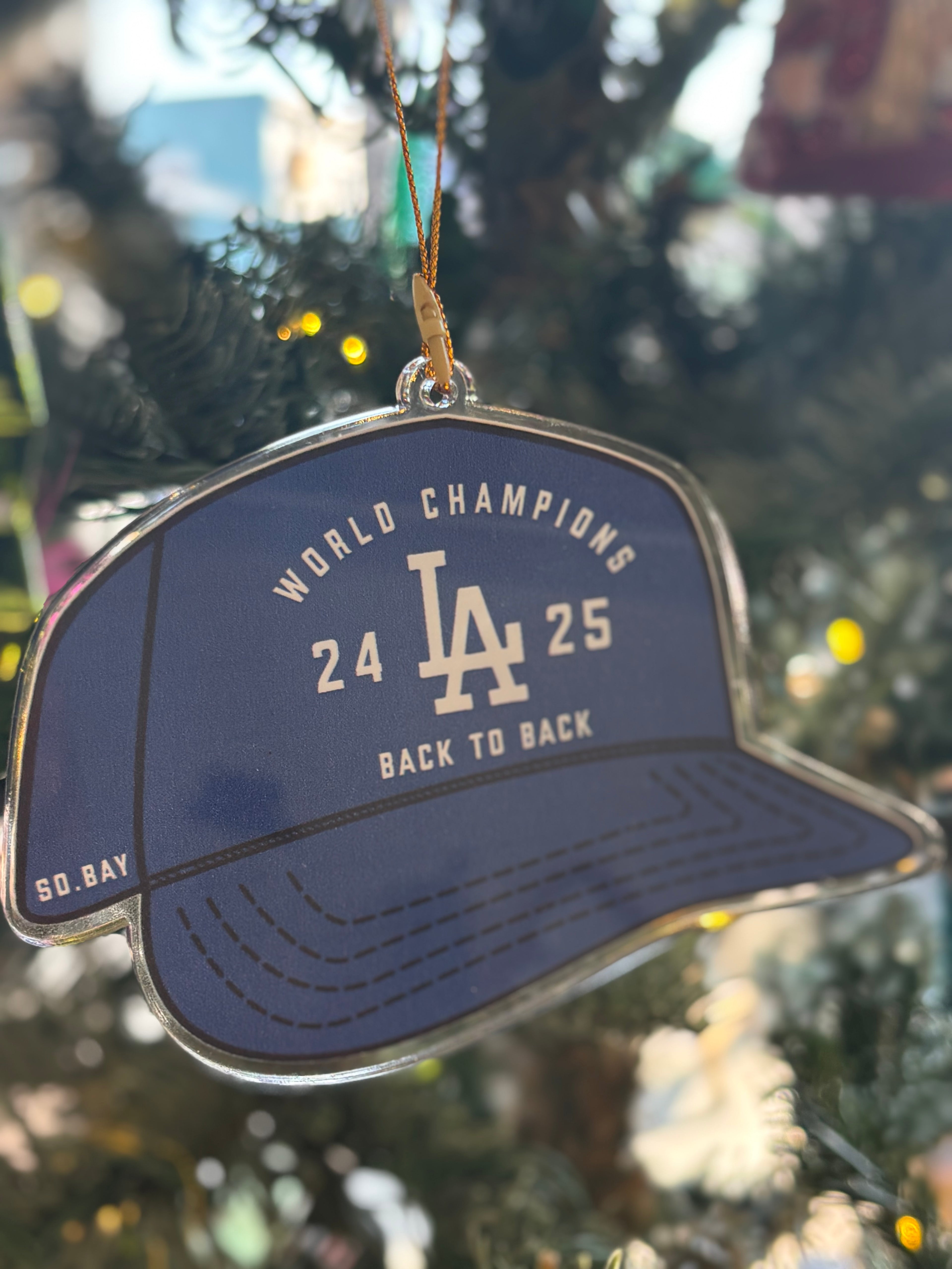 Dodgers Back to Back Ornament