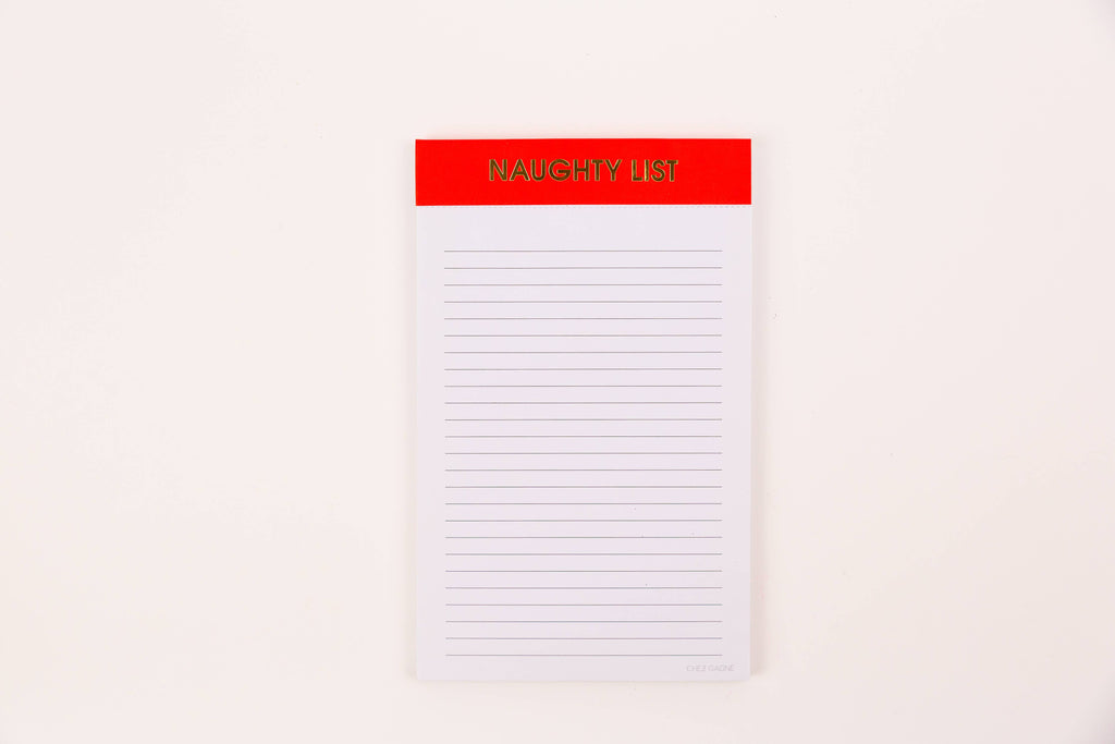 Naughty List - Holiday Lined Notepad