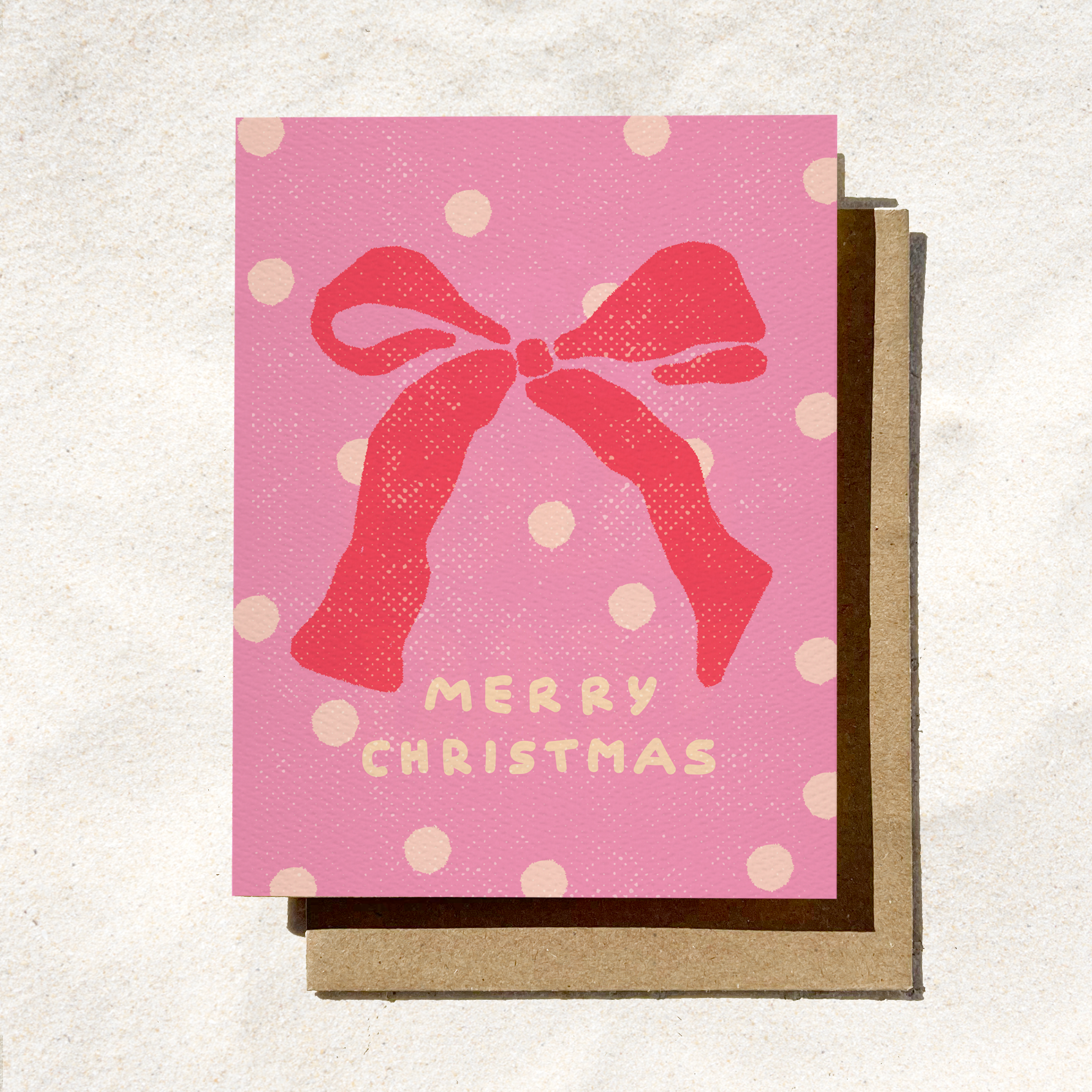 Cute Bow Christmas Card