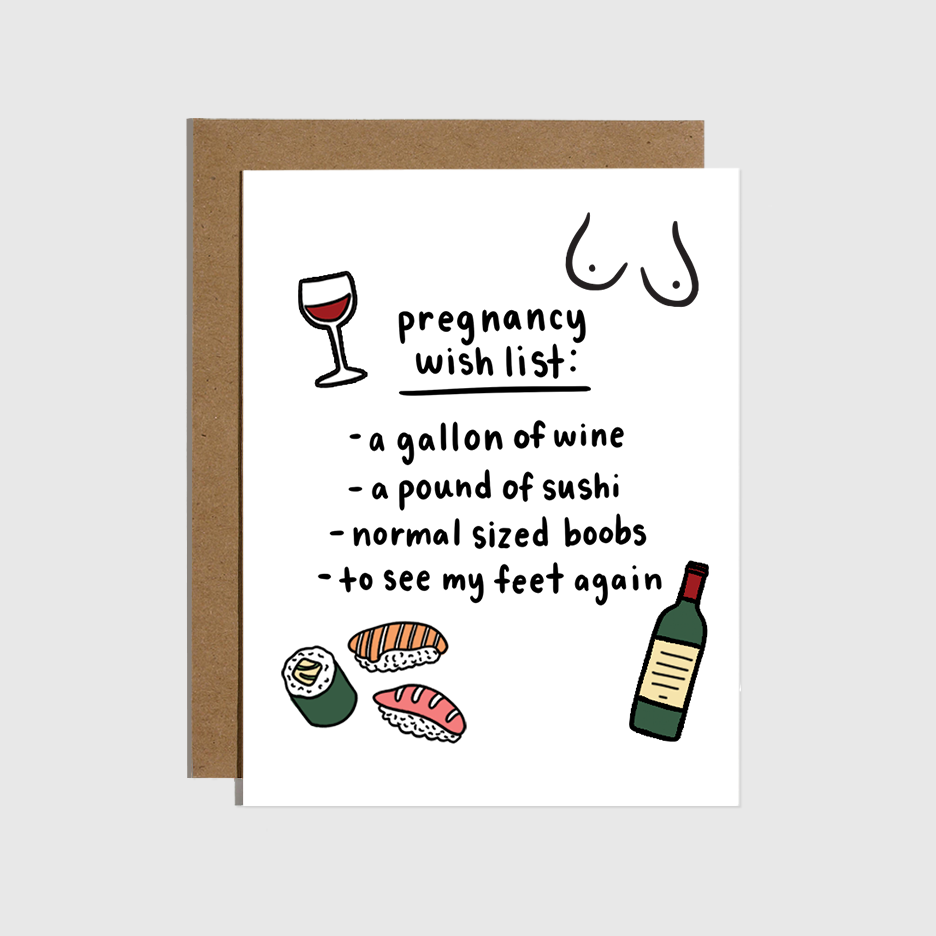 Pregnancy Wishlist Baby Card