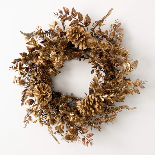 Burnished Gold Foliage Wreath