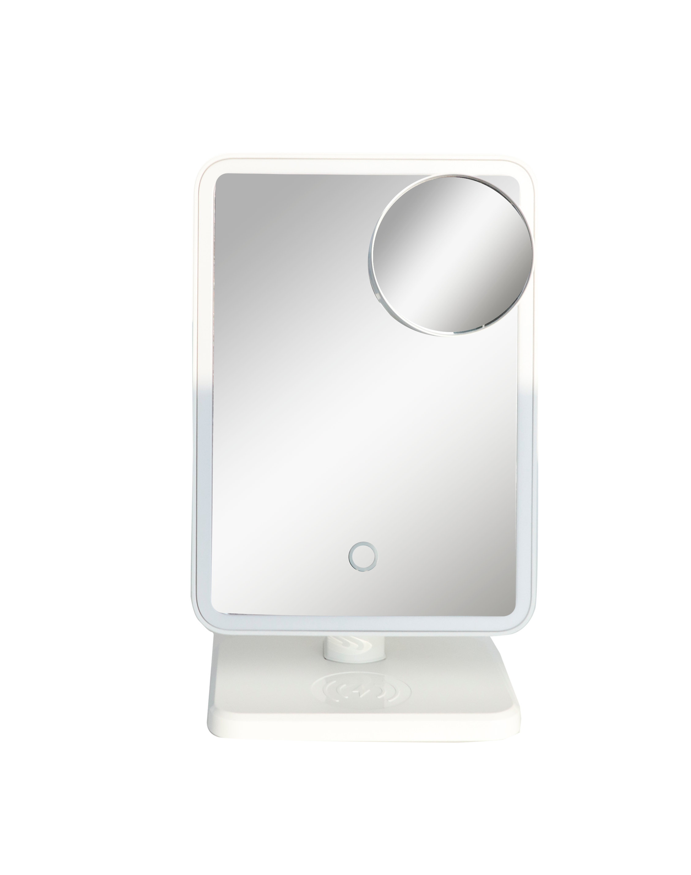 Glam Studio Vanity Mirror and Bluetooth Speaker-White