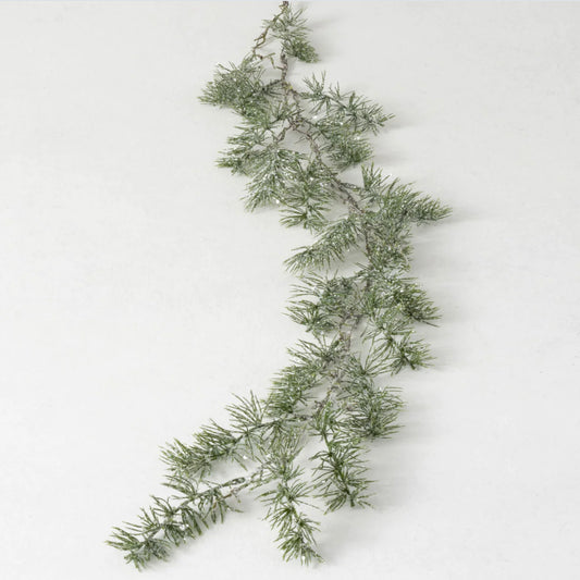 Glistening Iced Pine Garland