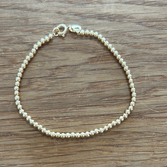 Gold Filled 2.5mm Beaded 7” Bracelet