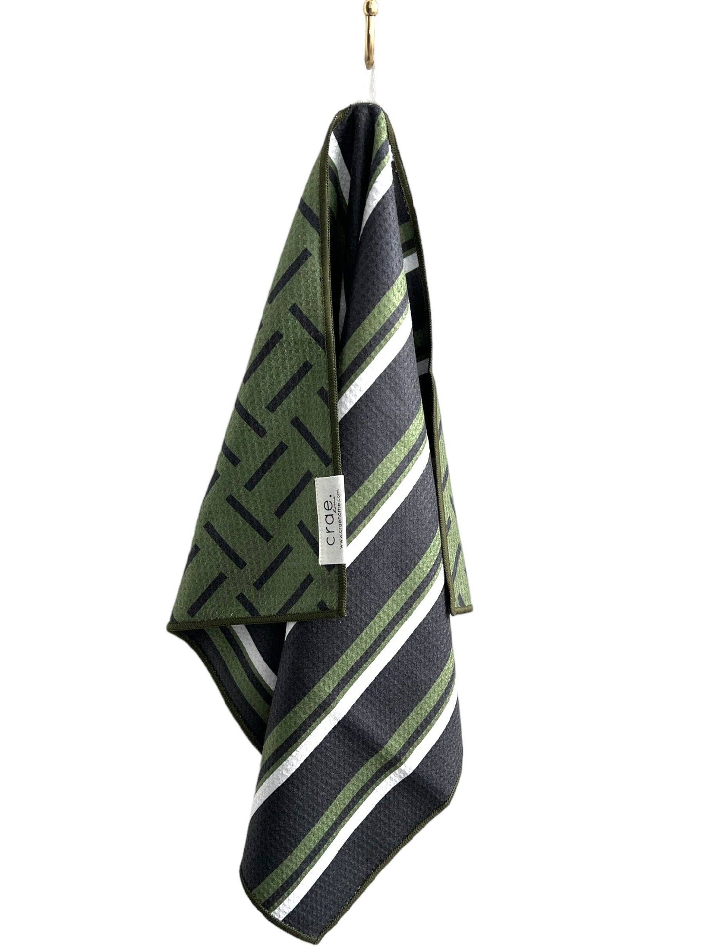 Al: Reversible: Hand Towel / Green/Black