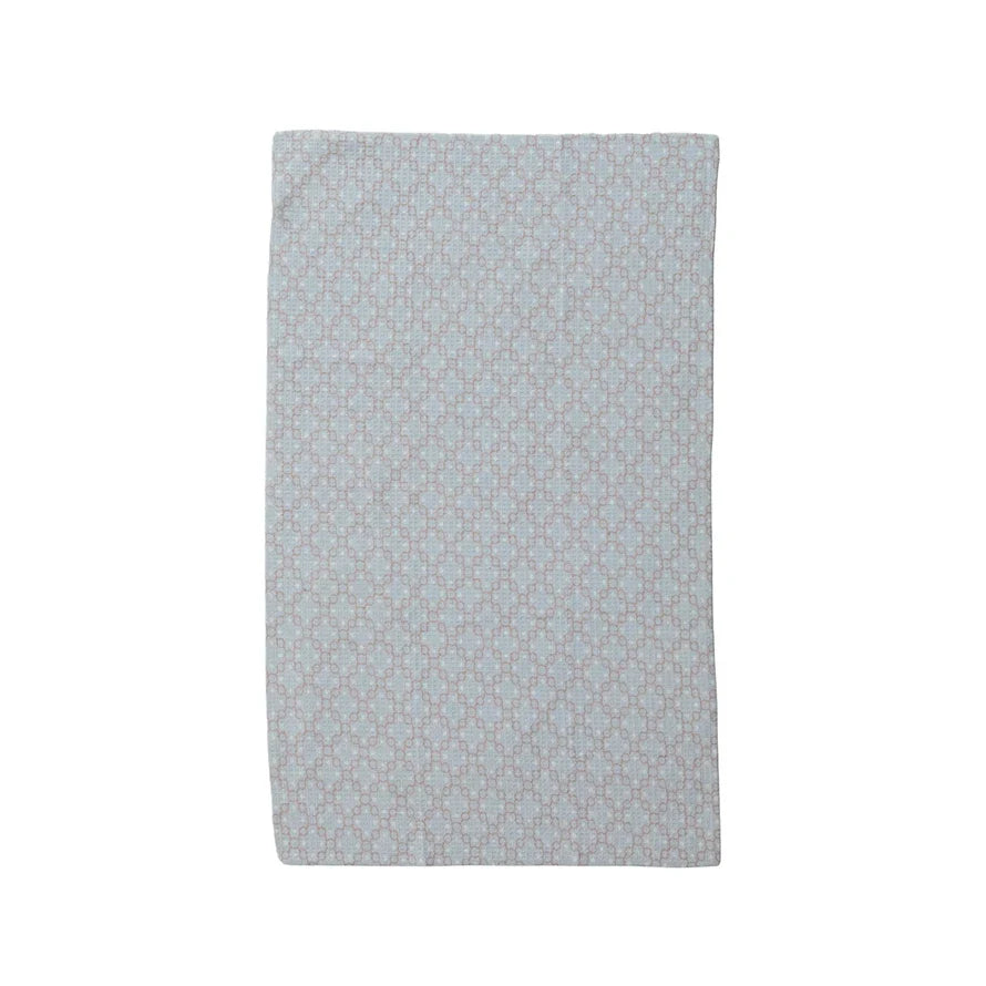 Printed Recycled Microfiber Tea Towel with Diamond Pattern