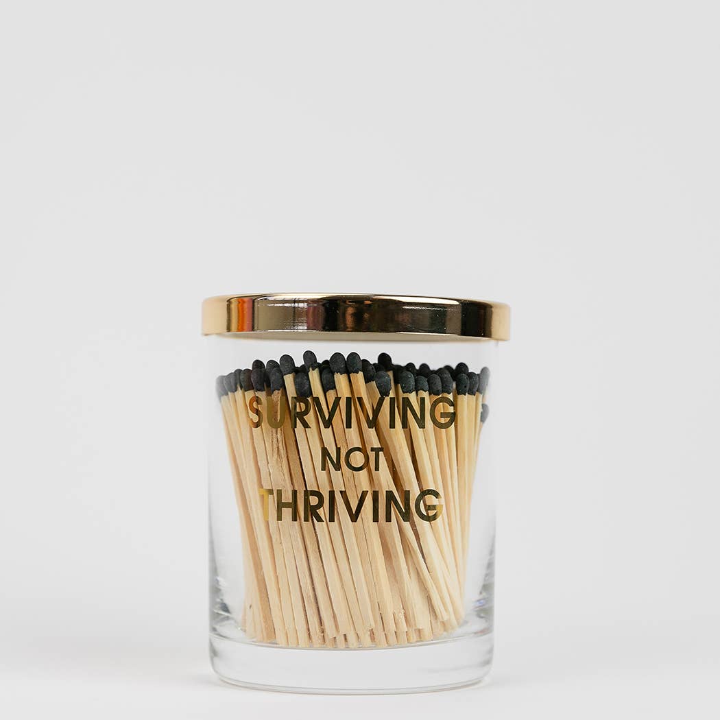 Surviving Not Thriving Match + Rocks Glass Duo Limited