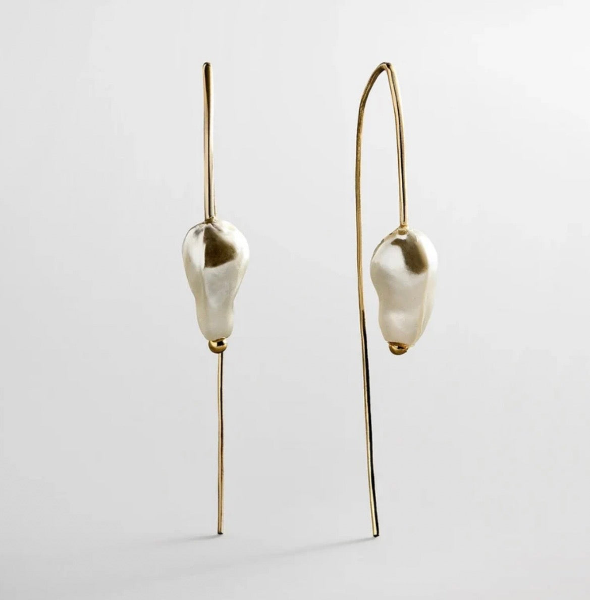 Teagan Threaded Pearl Earrings