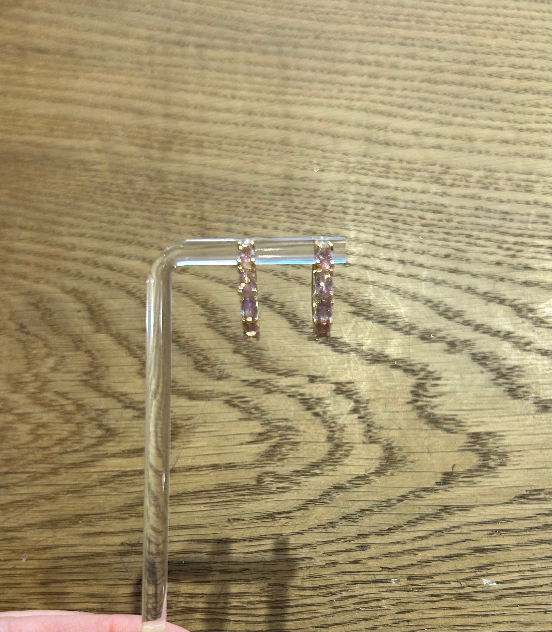 Gemstone Gold Fill Hoops