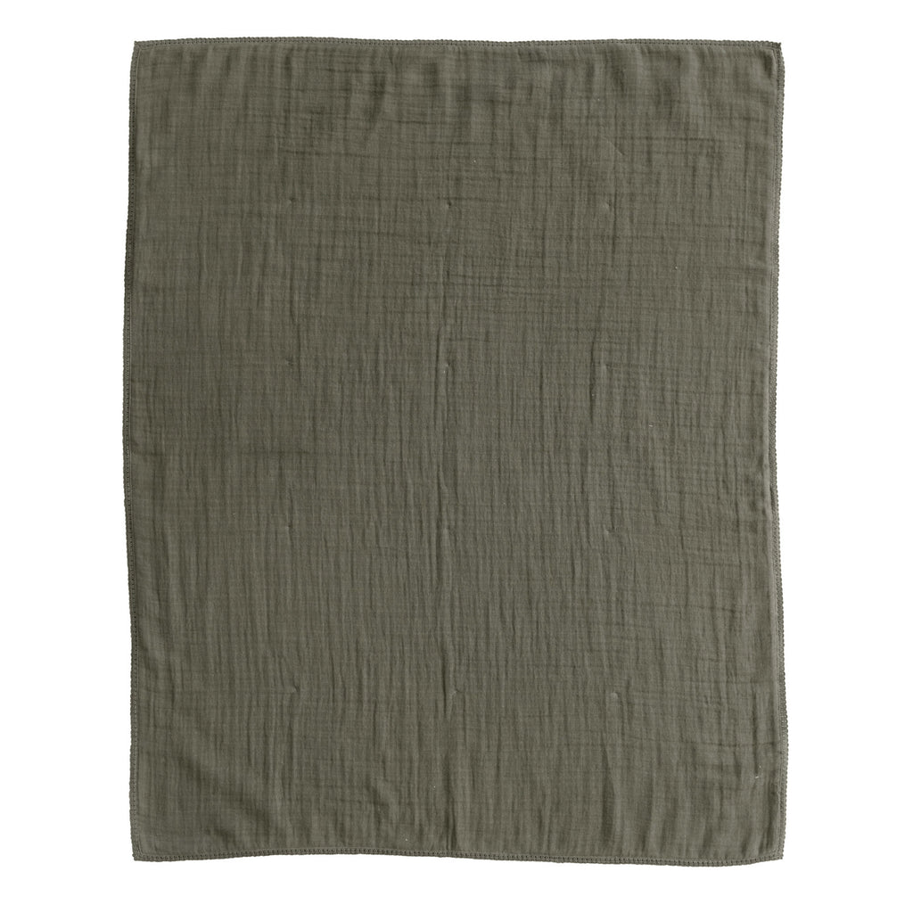 Cotton Double Knit Cloth Baby Blanket with Trim and Bag