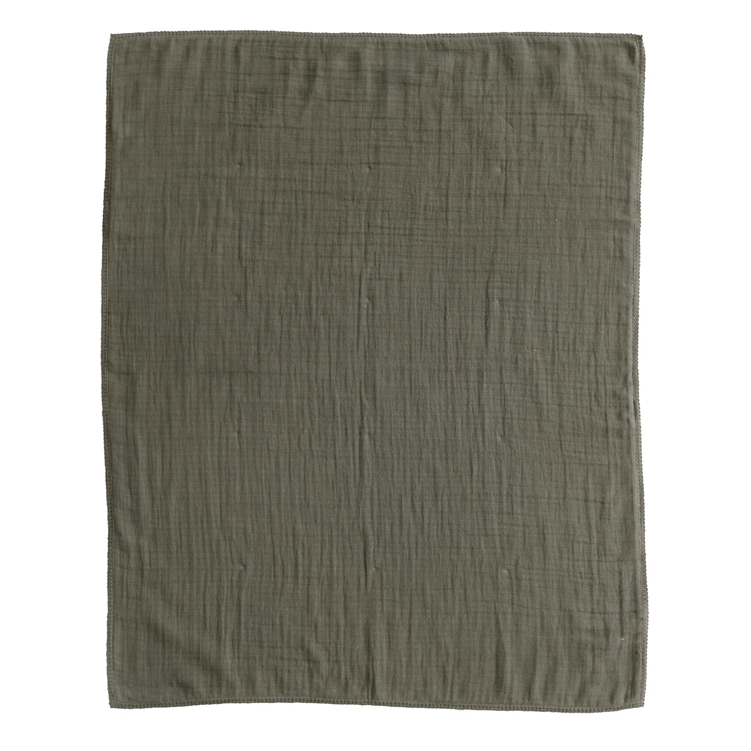 Cotton Double Knit Cloth Baby Blanket with Trim and Bag