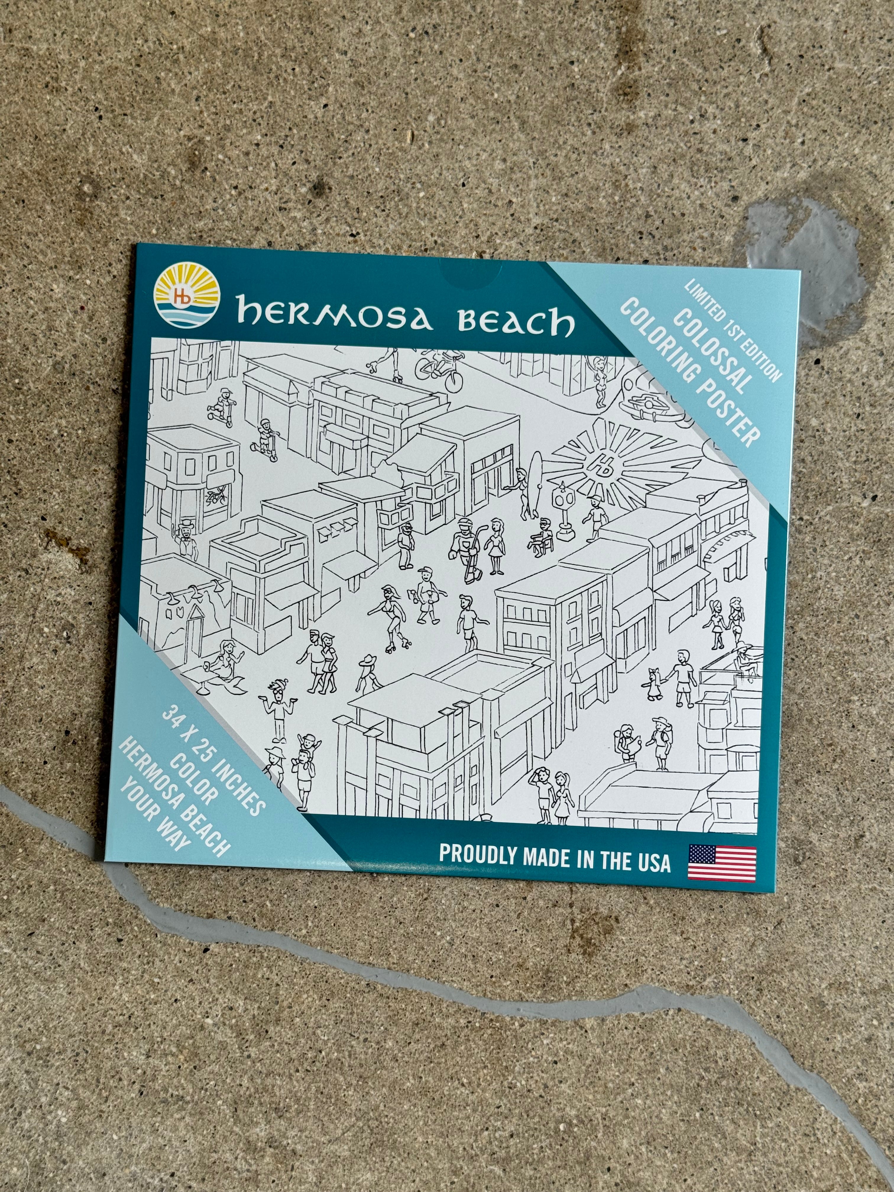 Hermosa Beach Coloring Map