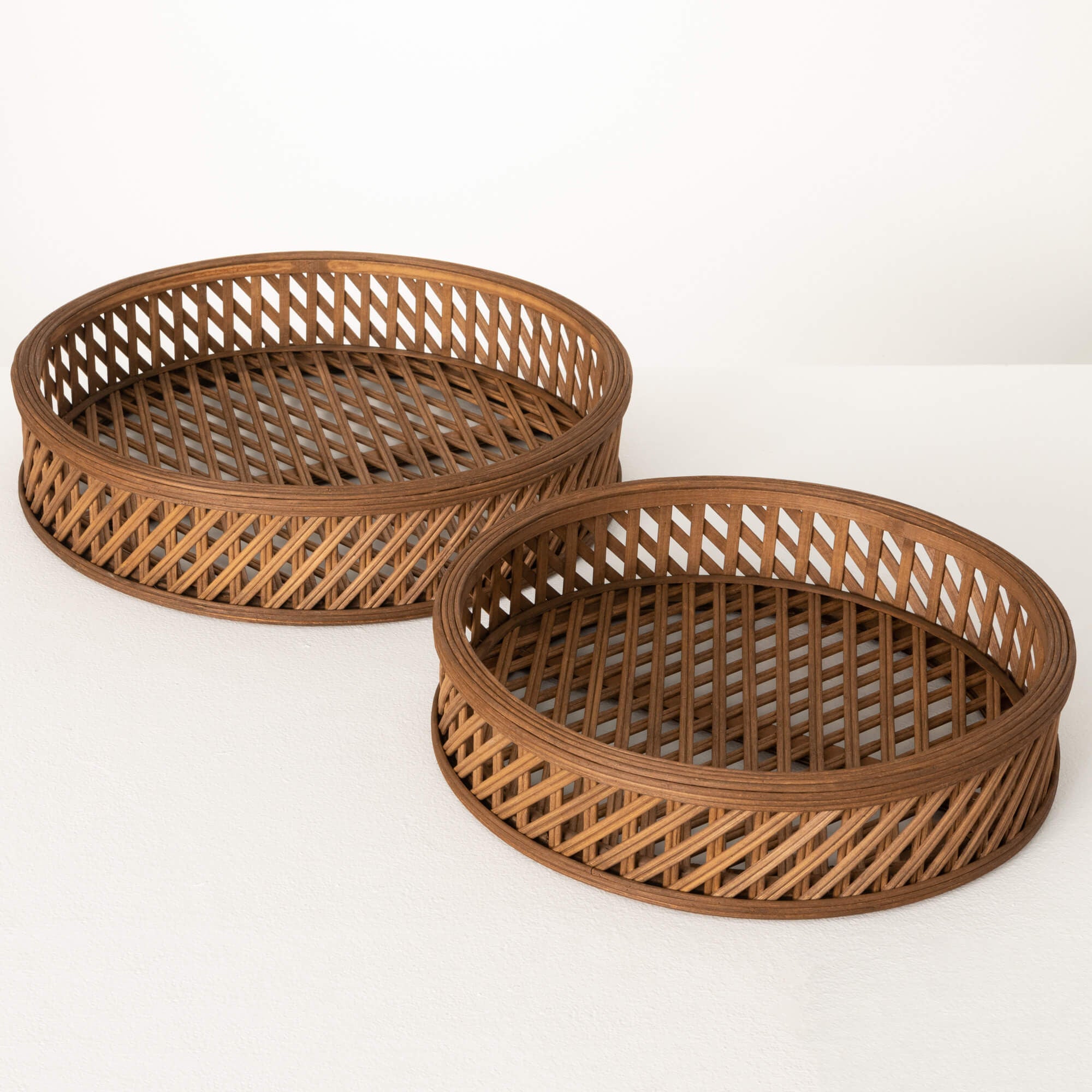 Natural Round Bamboo Tray