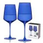 Reserve Nouveau Crystal Wine Glass Set in Cobalt