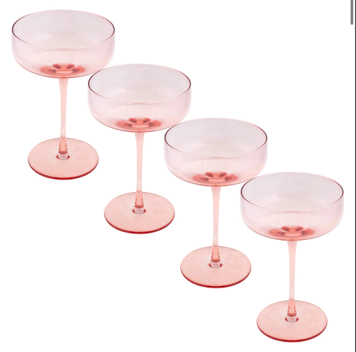 Mid Century Champagne Coupes Set of 4