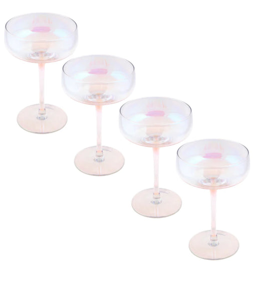 Mid Century Champagne Coupes Set of 4