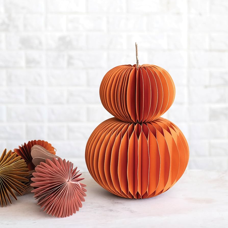 Paper Folding Honeycomb Pumpkin