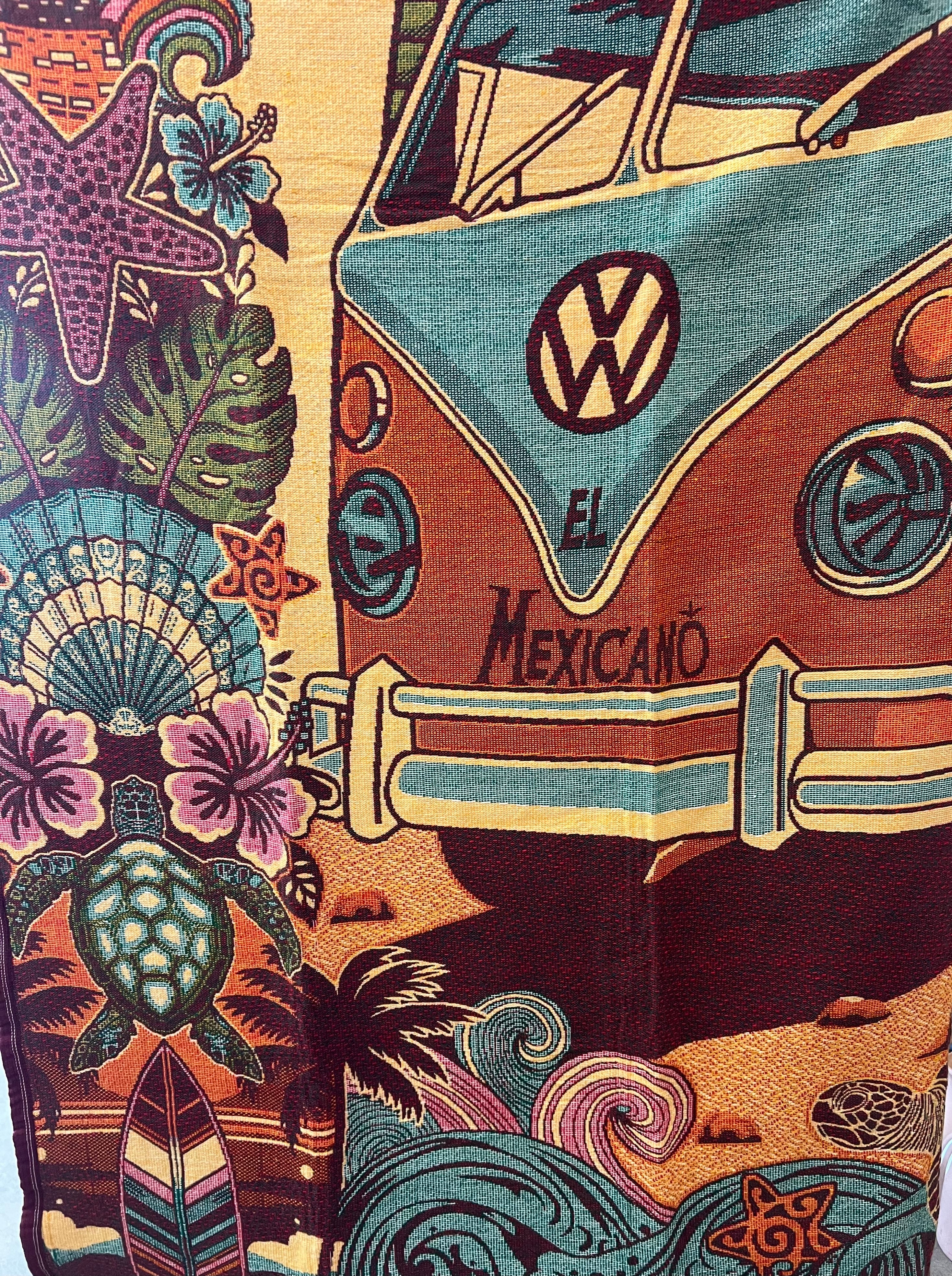 Multicolor Mexico VW Blanket