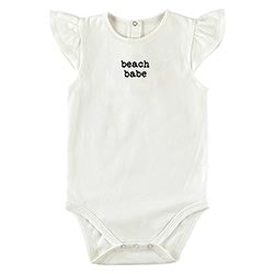 Beach Babe Ruffle Sleeve Snapshirt 6-12mo