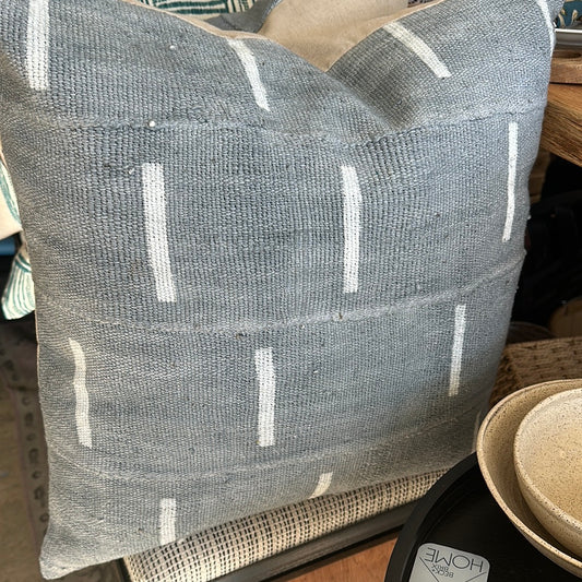 Light Blue Mid Century Square Pillow